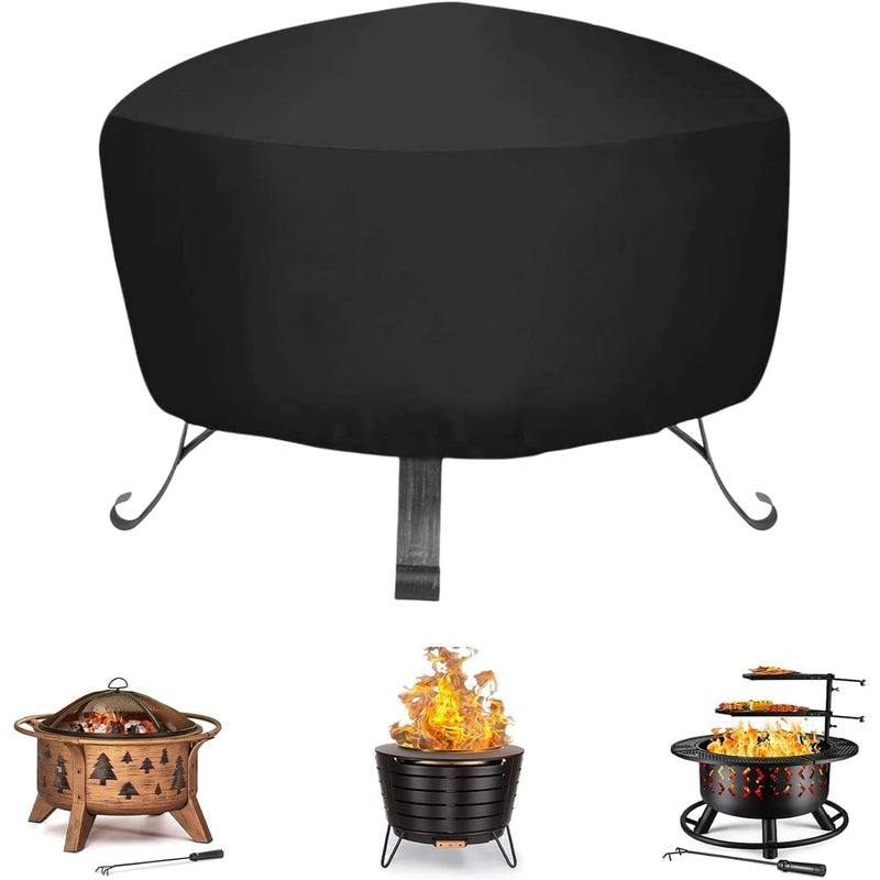 Okrągły wodoodporny pokrowiec na grill z ochroną przed zarysowaniami (92 x 92 x 31 cm)