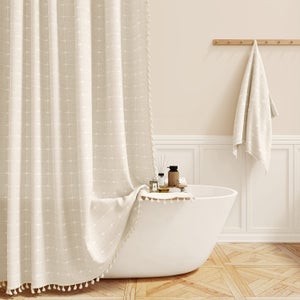 Tenda da doccia in stile bohémien vintage, tenda da doccia floreale, tenda da doccia impermeabile in poliestere, 180*180 cm, con 12 ganci (tipo C) | Leroy Merlin