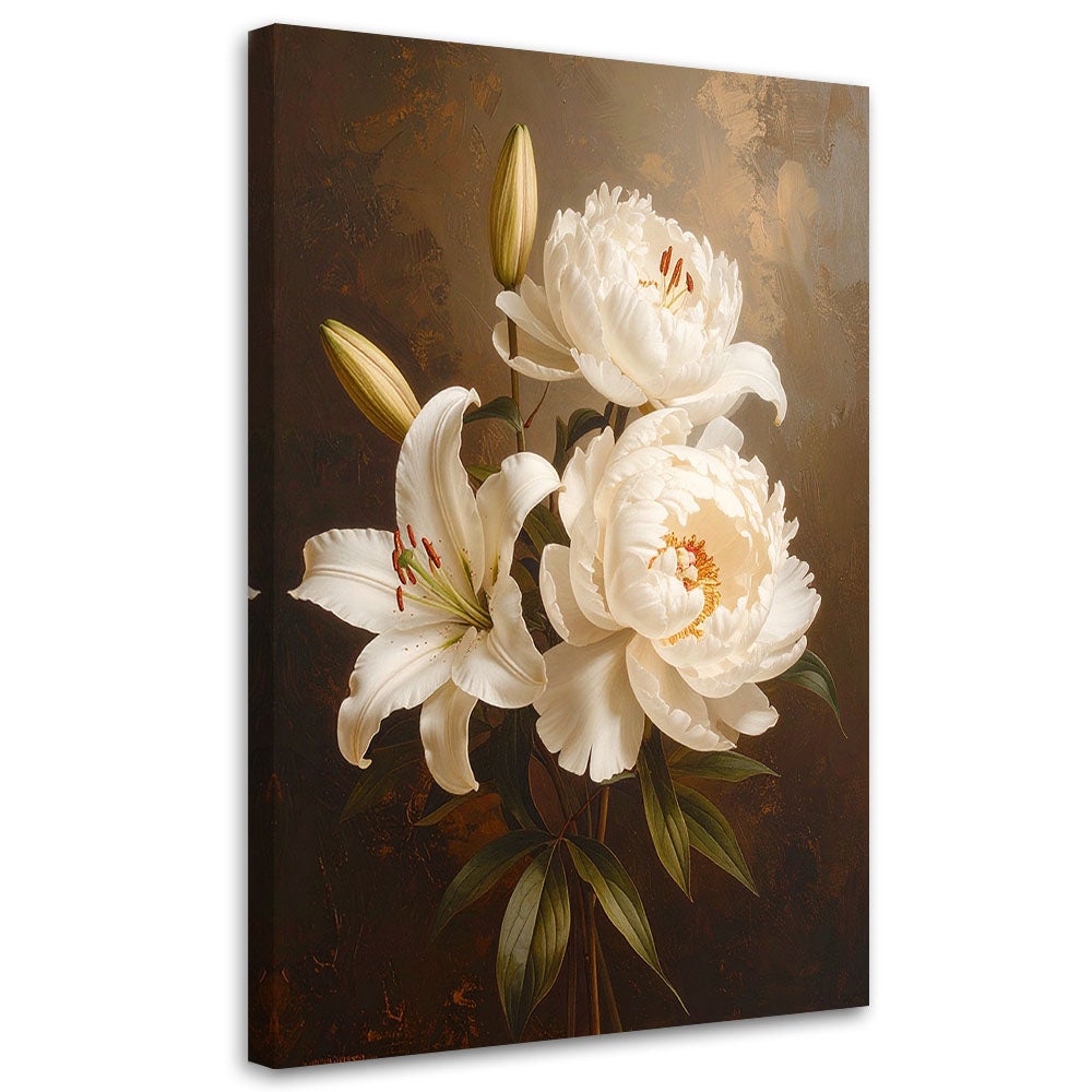 Impression sur Toile 50x70cm Tableaux Image Photo Rue d coration fleurs
