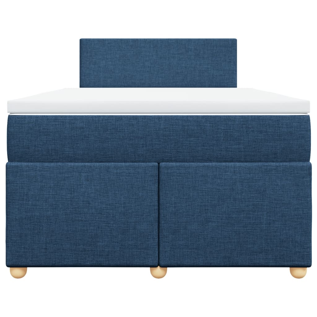 Sommier à lattes de lit avec matelas Bleu 120x200 cm Tissu - 5