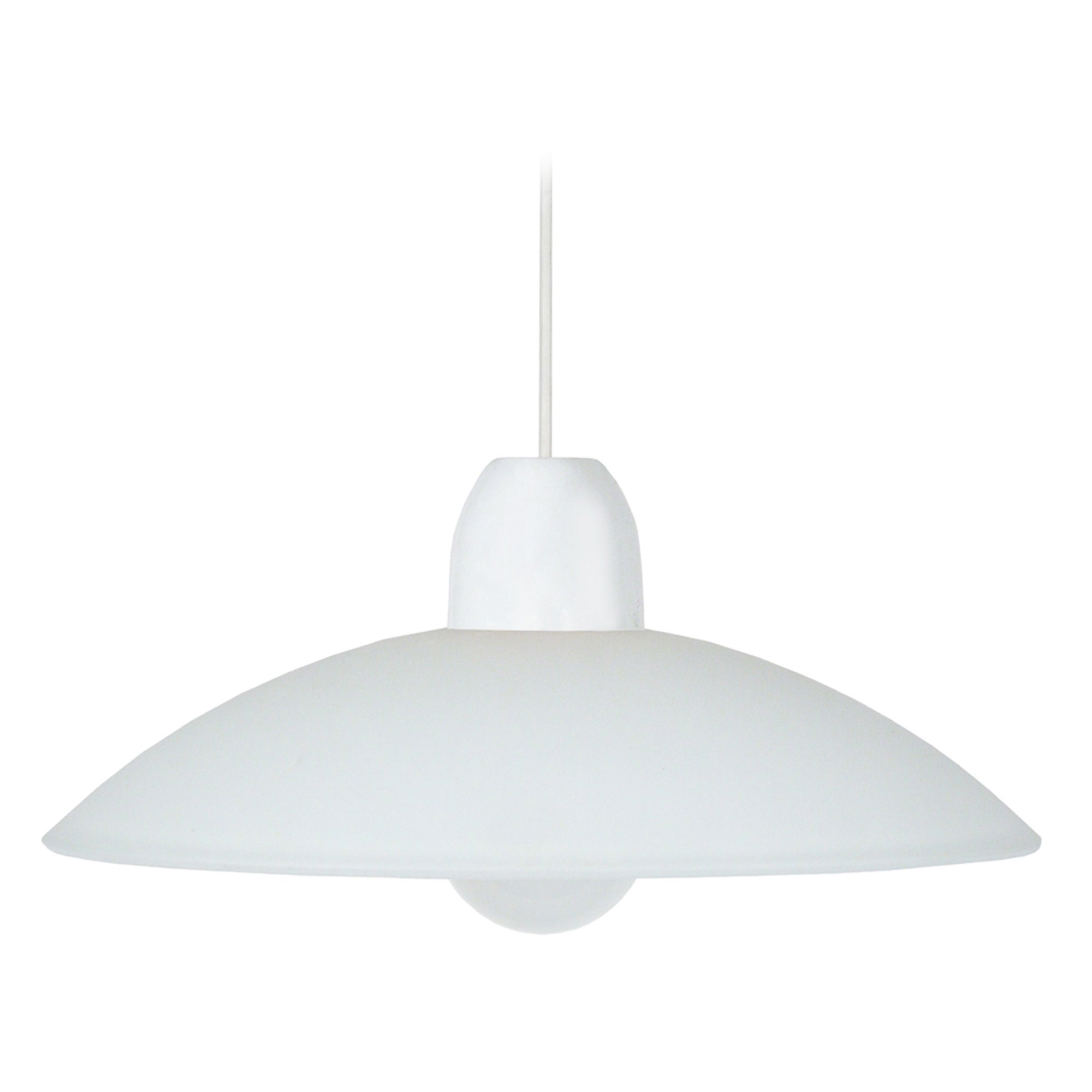 Suspensión tosel ,vidrio,blanco,a70xd42x p 42cm