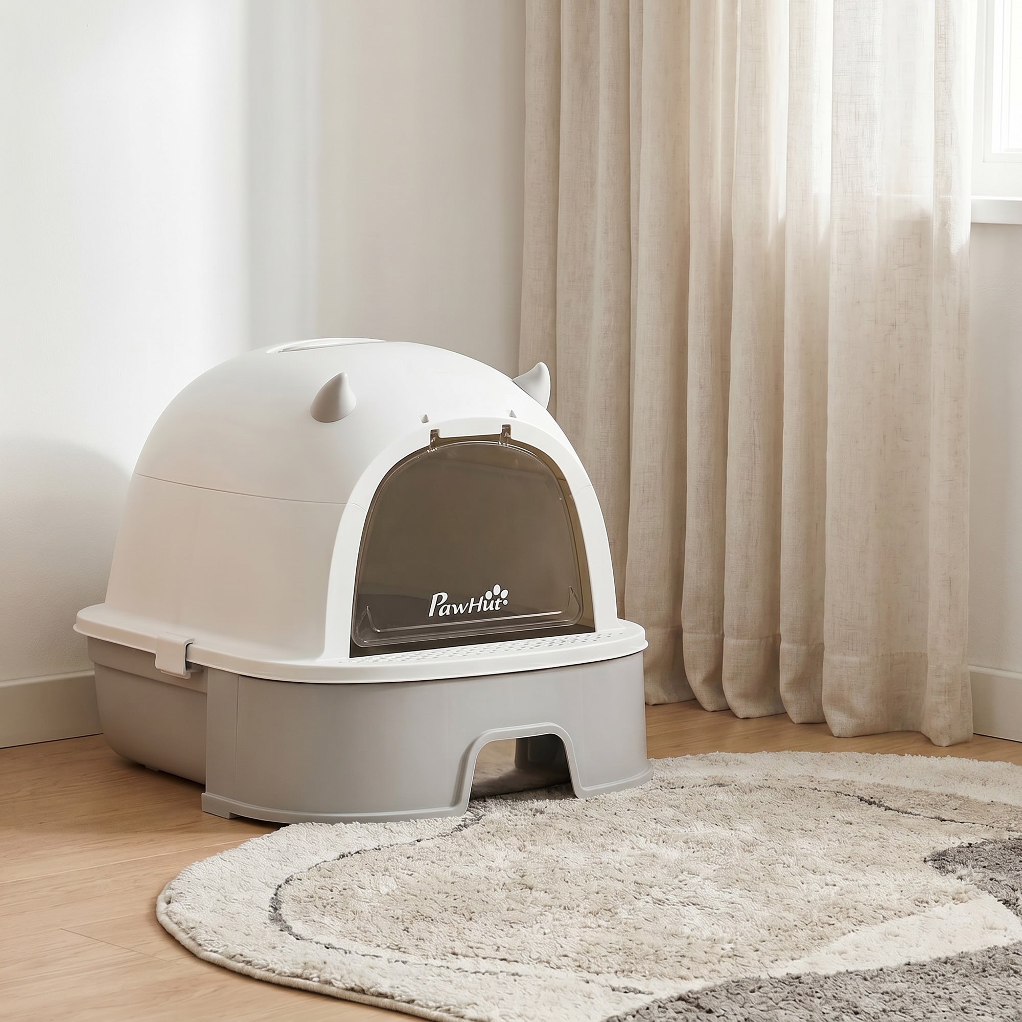 Pawhut Arenero Para Gatos Acero Inoxidable, Pp 52X42x39 Cm Gris Acero Inoxidable, Leroy Merlin