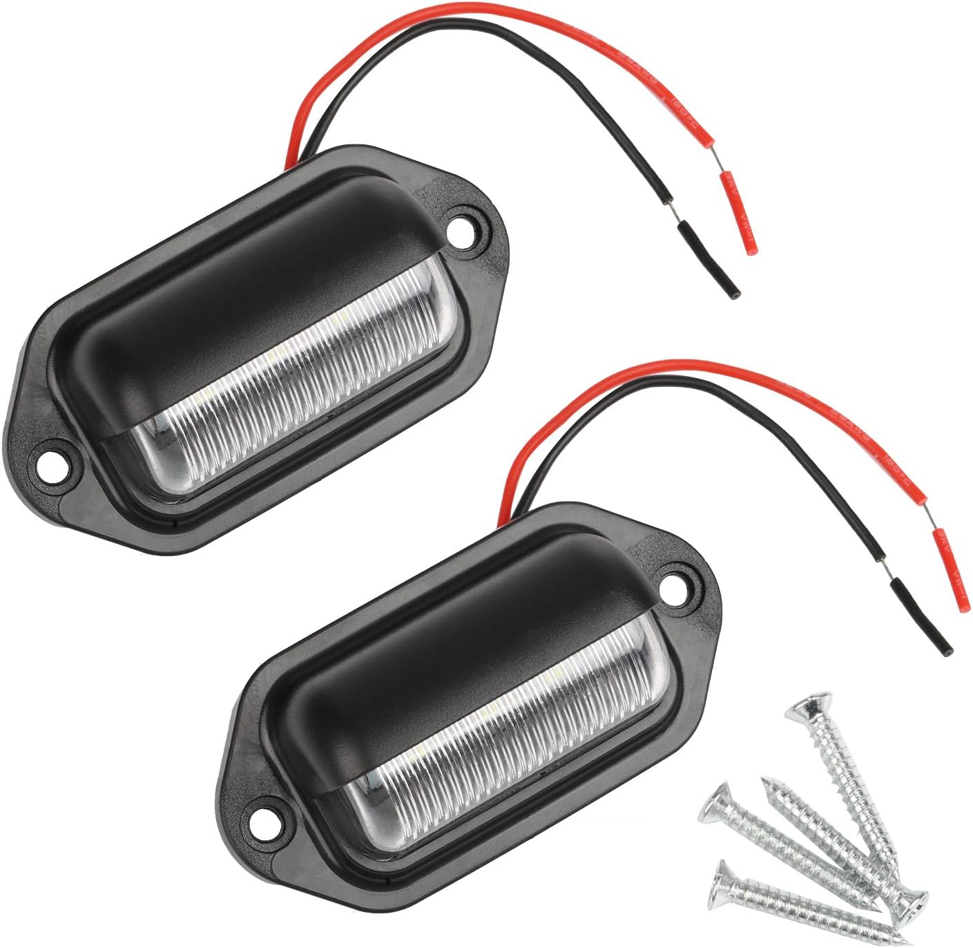 OLS Kit Luci LED Targa Per Rimorchio Con Staffa - Certificato SAE/DOT - Impermeabile IPX7 - Adatto Per Camper, Barca, Furgone