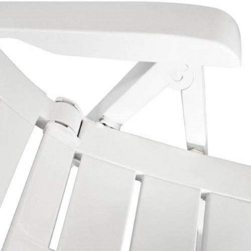 Transat Fauteuil Pliant. Couleur: Blanc 60x61x109cm - 3