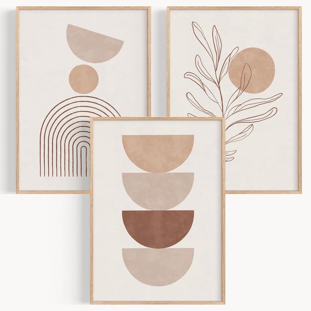 Juego de 3 pósteres de arte de pared para dormitorio, hogar o decoración de casa. Arte de pared estilo bohemio para sala de estar (marco no incluido).
