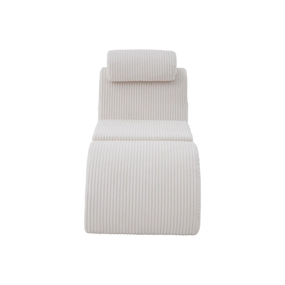 Fauteuil moderne design unique ergonomique mousse élastique pour confort quotidien coussin assise amovible poche latérale Beige - 5