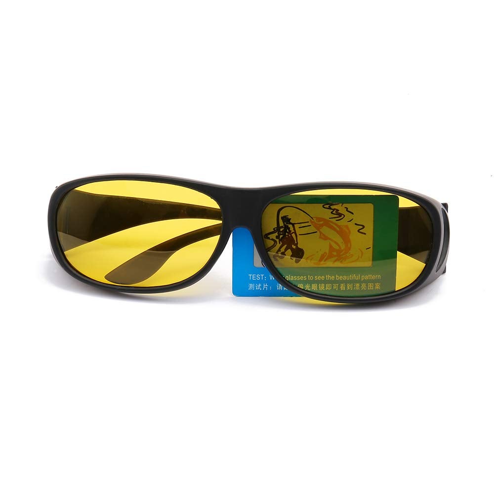 Lunettes de conduite de nuit - verres anti-éblouissement, polarisés, jaunes, protection UV400, améliorent la visibilité de nuit. - 4