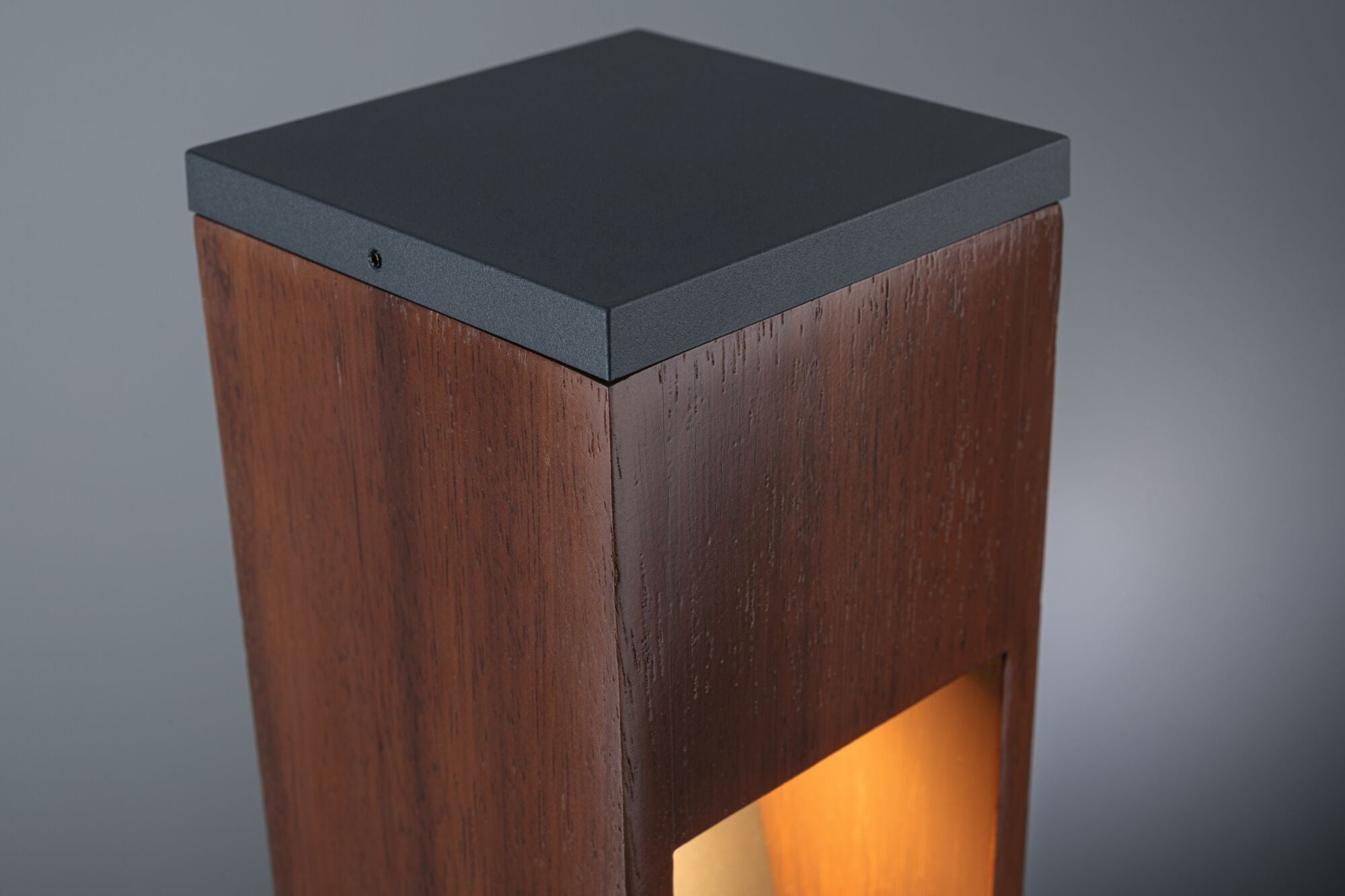 Borne lumineuse Trabia IP44 carré 600 mm 3000K 3,5W 230lm 230V 38° Bois GU10 Bois - 4