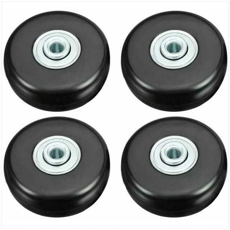 Lot De 4 Roulettes Caoutchouc Gris 50x18 Mm – Charge 40 Kg – Roues-et-Roulettes.com