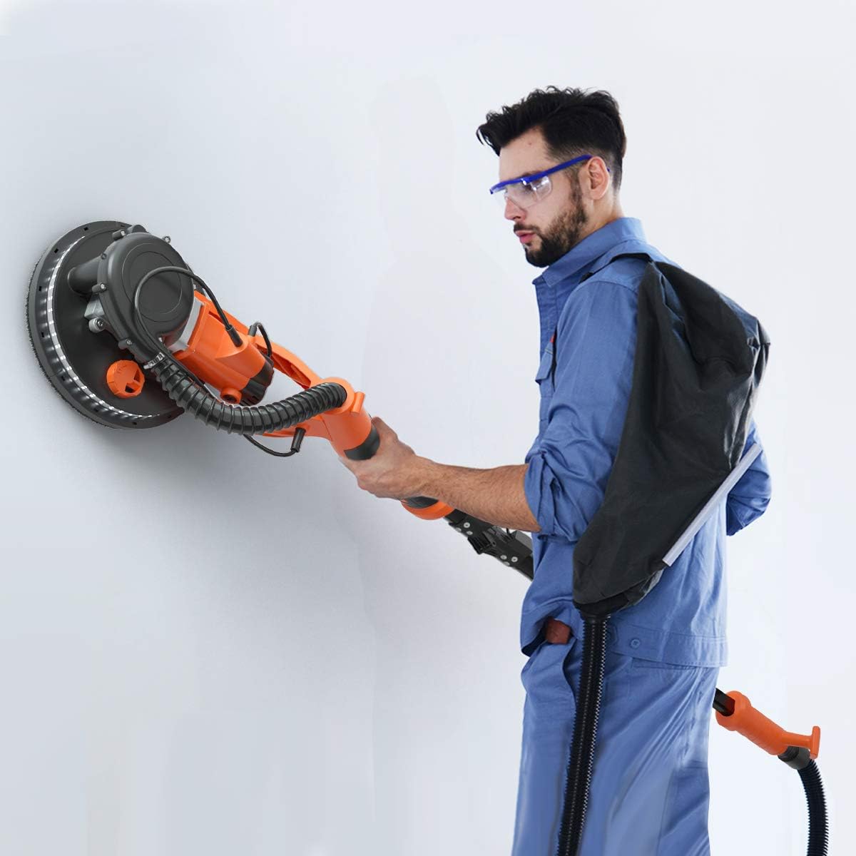 Ponceuse Girafe Murale 750W pour Mur et Plafond, 12 Disques Abrasifs Ø225MM, 6 Vitesses à 1500RPM, 80 Lumières LED, Manche Télescopique - 2
