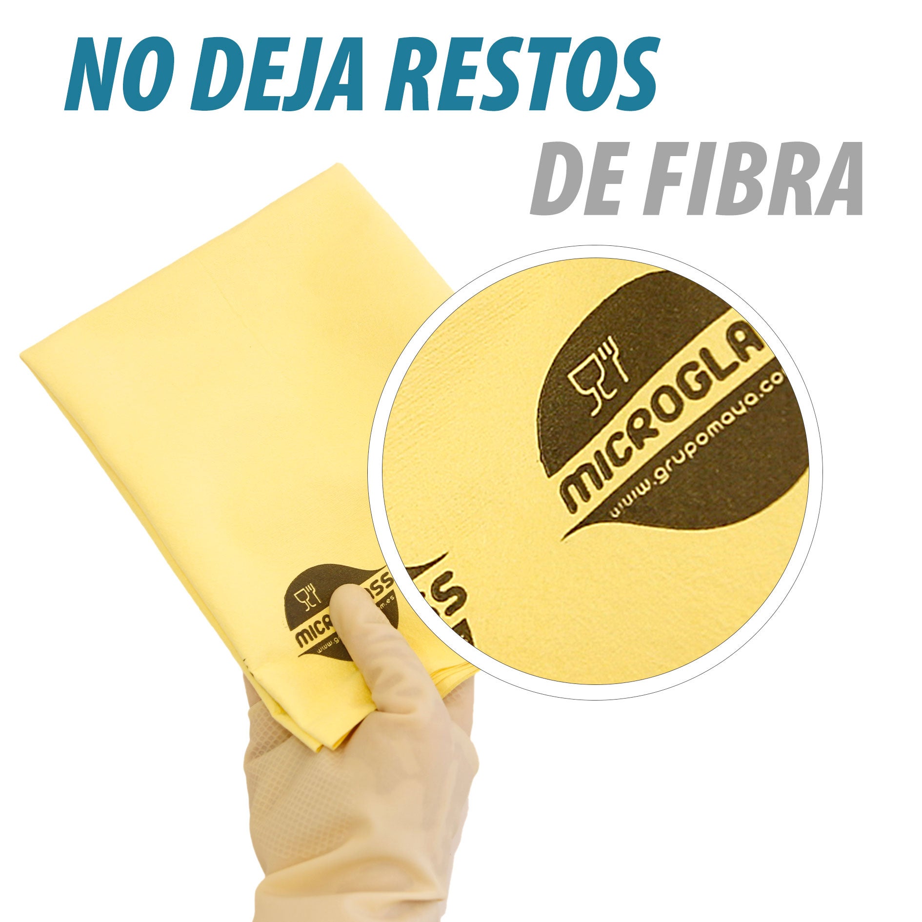 MAYA Bayeta Microglass con Precorte. Para Vajillas y Cristales. No Deja Marcas Muy Absorbente y Secado Rápido. 100% Microfibra. Rollo 6 Uds (Amarillo) - 4