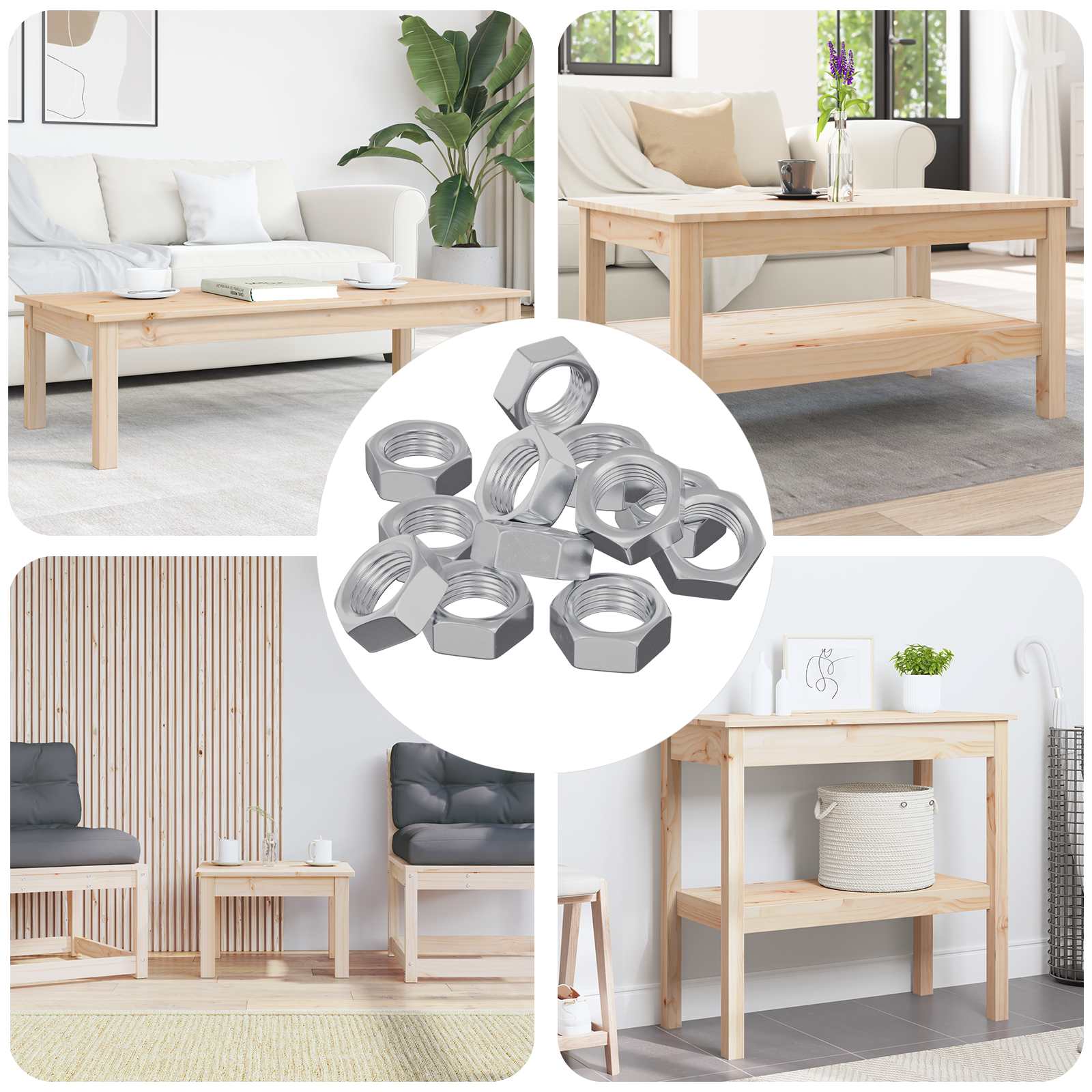 Tuerca Hexagonal 23377 pcs Plateado Metal | Leroy Merlin