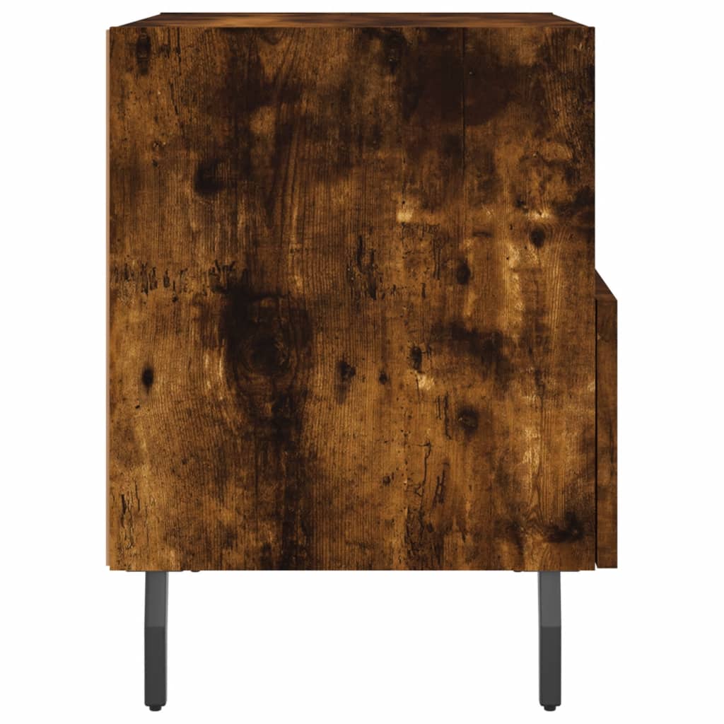 Maison Exclusive - Tables de chevet 2pcs chêne fumé 40x35x47,5cm bois d’ingénierie - 8