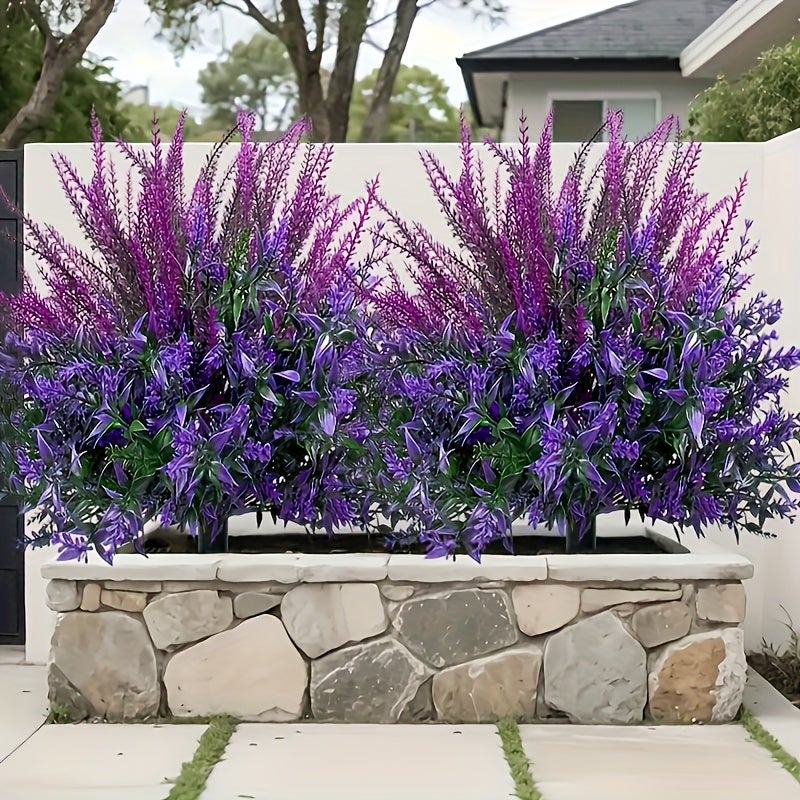 BEXTCOK 2 plants de lavande artificielle d'extérieur, plantes artificielles résistantes aux UV, plantes décoratives à planter en pleine terre - 8