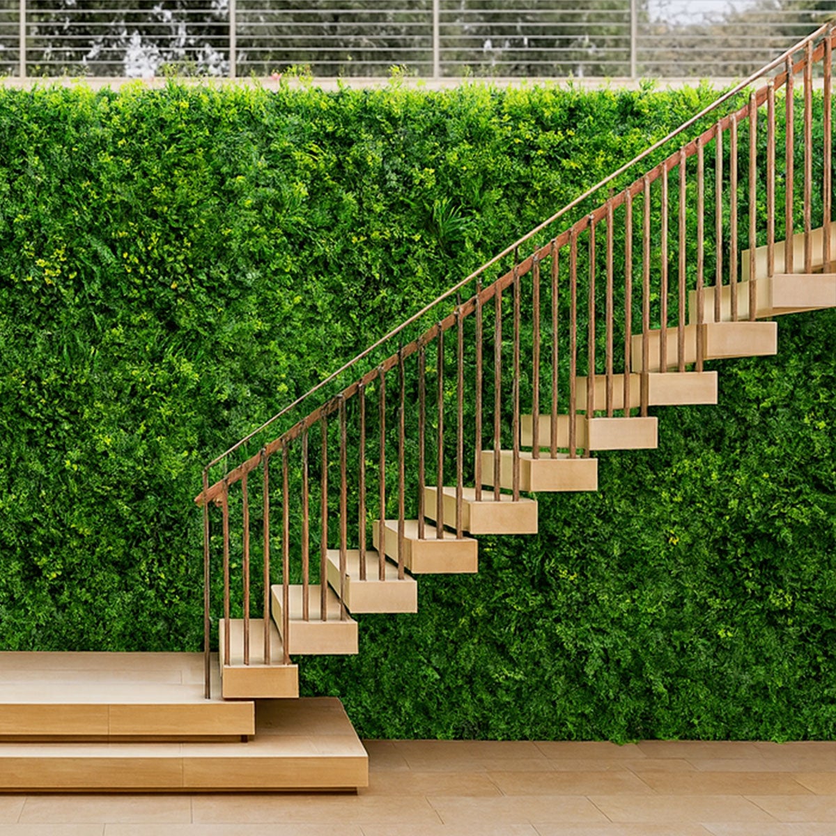 Mur végétal artificiel fougère dense 1 m² – feuillage réaliste pour jardin et intérieur - 4