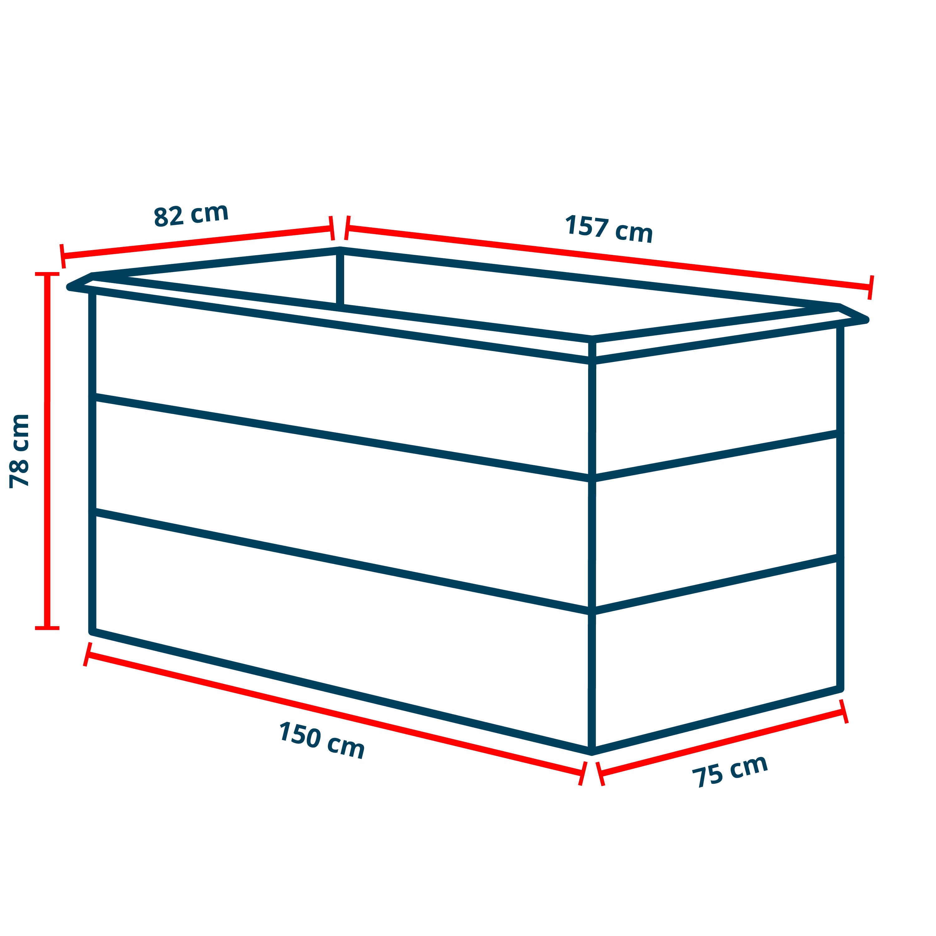 PRIMEYARD LILLY Bac surélevé acier galvanisé 150x75x78 cm - ergonomique - 4