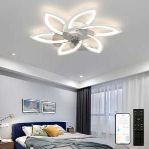 Ventilatore Da Soffitto Con Luce E Telecomando – 46 Cm, LED Dimmerabile 3 Colori, 3 Velocità, Timer 2/4h, Per Cameretta E Ufficio