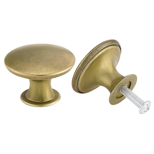 6 boutons de placard vintage chic en laiton antique 30 mm
