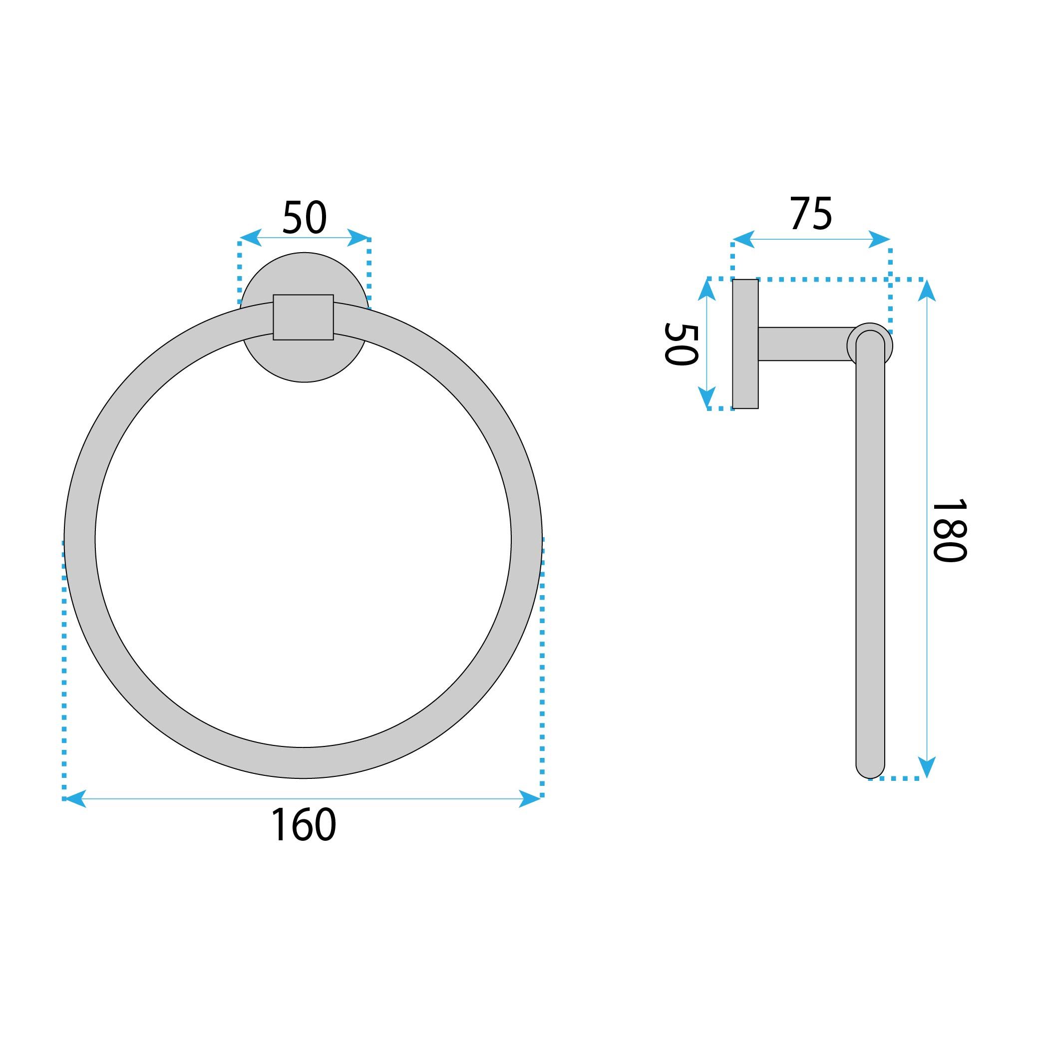 PAPPENDIABITI DA BAGNO REA 5710 GALO BRUSH NICKEL - 5
