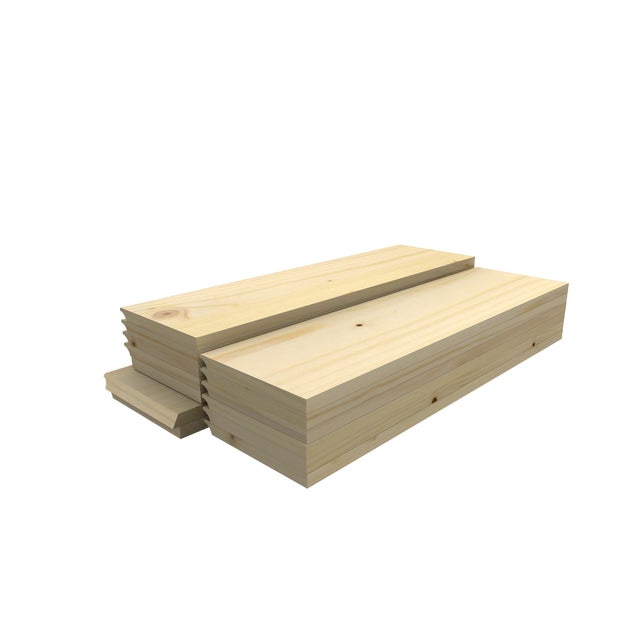 Contremarches pour escalier quart-tournant gauche et droit sapin, Normandie KORDO