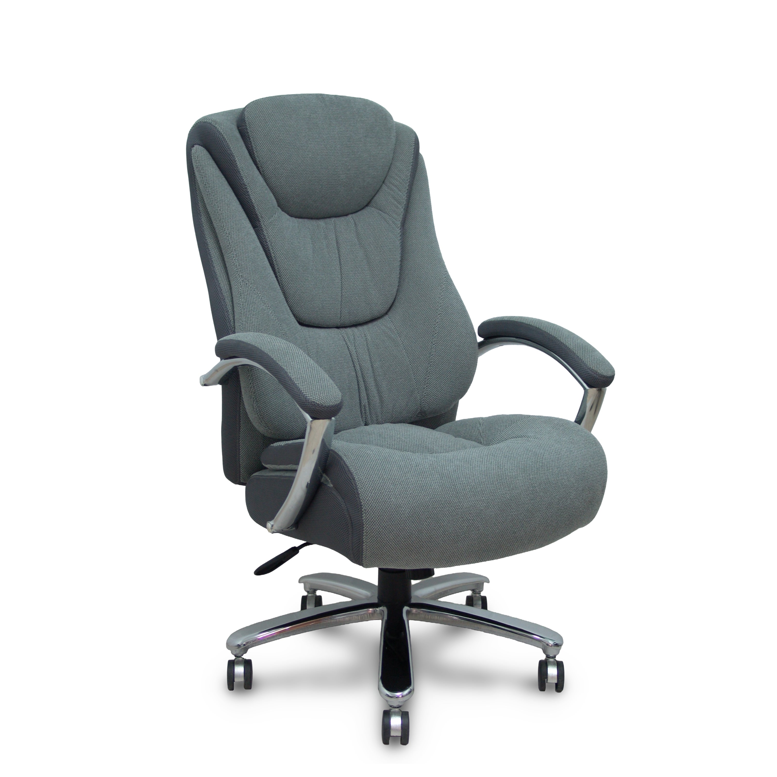 Forol  Sillón Ergo531 Con Mecanismo Basculante Tapizada Con Tela Color Equipado Con Base Cromada, Brazos Fijos, Cabecero Fijo Y Ruedas De Nailon De Gris , Leroy Merlin