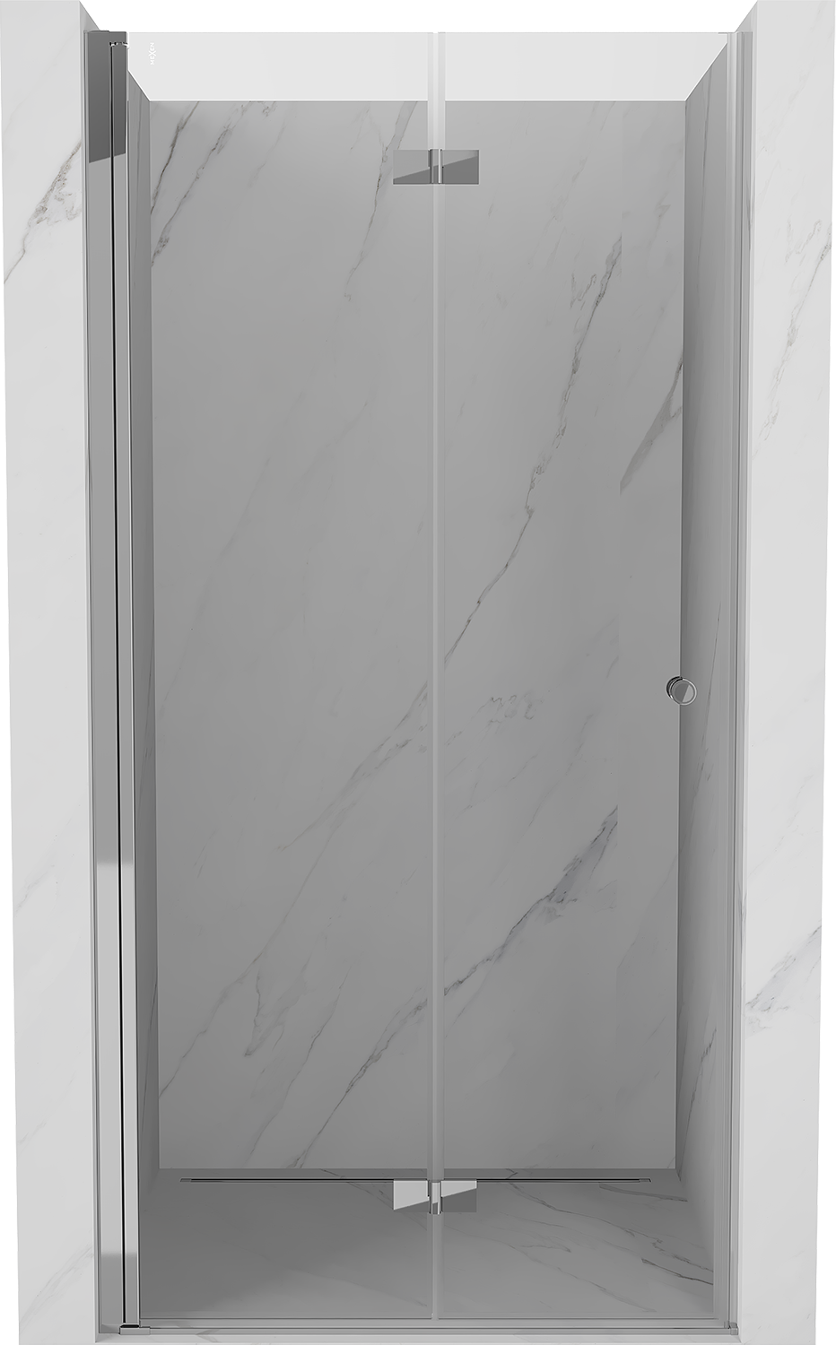 Mexen Mist-F drzwi prysznicowe składane lewe 120 cm, transparent, chrom - 8A6-120-000-01-00-L