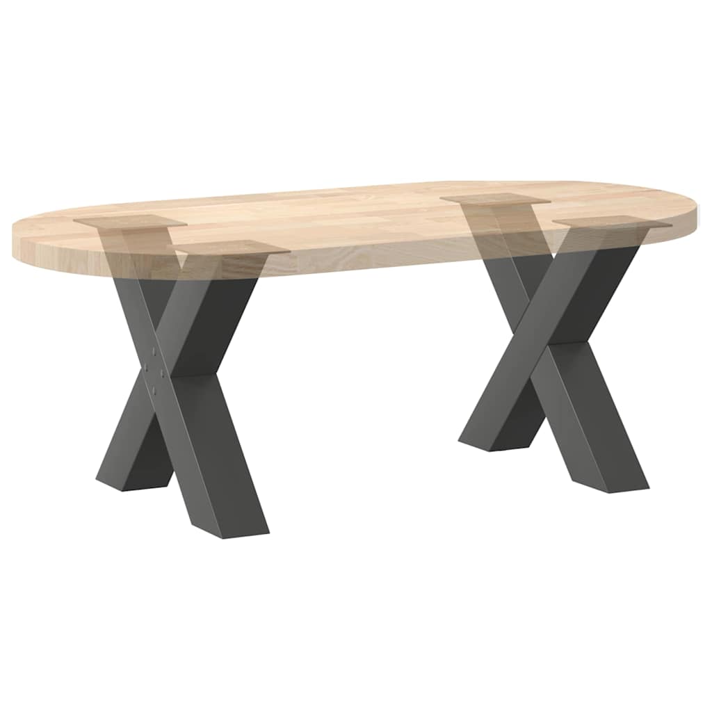 Pernas de mesa de centro em forma de X 2 unidades de aço antracite - COMFORTXL - 8