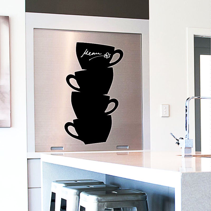 Adesivo tazze torre - Sticker adesivo - adesivi murali - 45x70cm - 4
