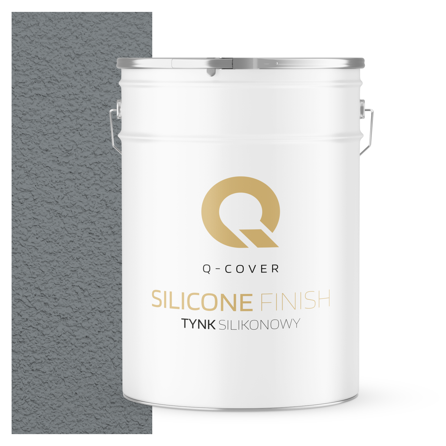 Tynk Silikonowy Elewacyjny Baranek 1.00mm Q-Cover Szaroniebieski ciemny F255 25KG
