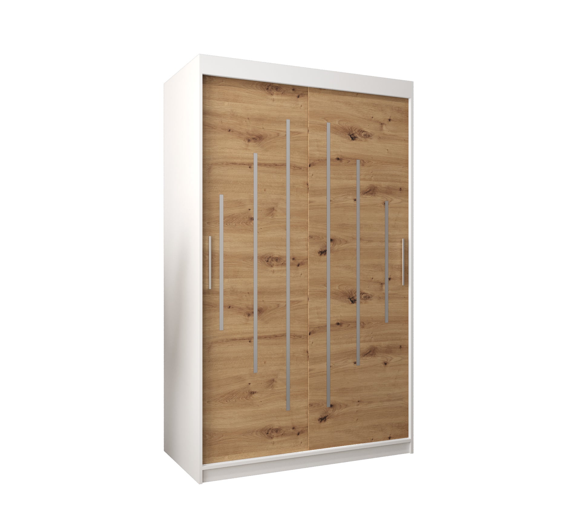Szafa przesuwna garderoba York 120 x 62 x 200 cm Biały + Artisan - Abiks Meble
