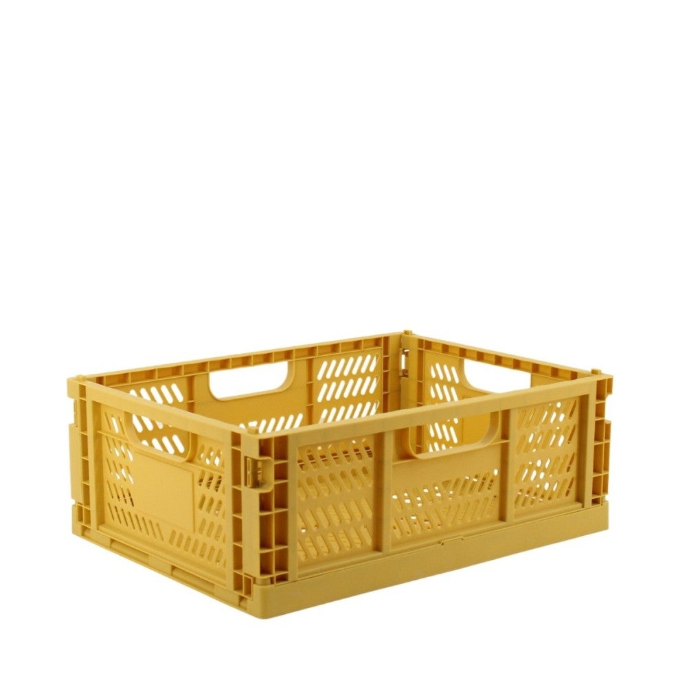 Caisse pliable en plastique jaune 30x40cm - Ornami - 5