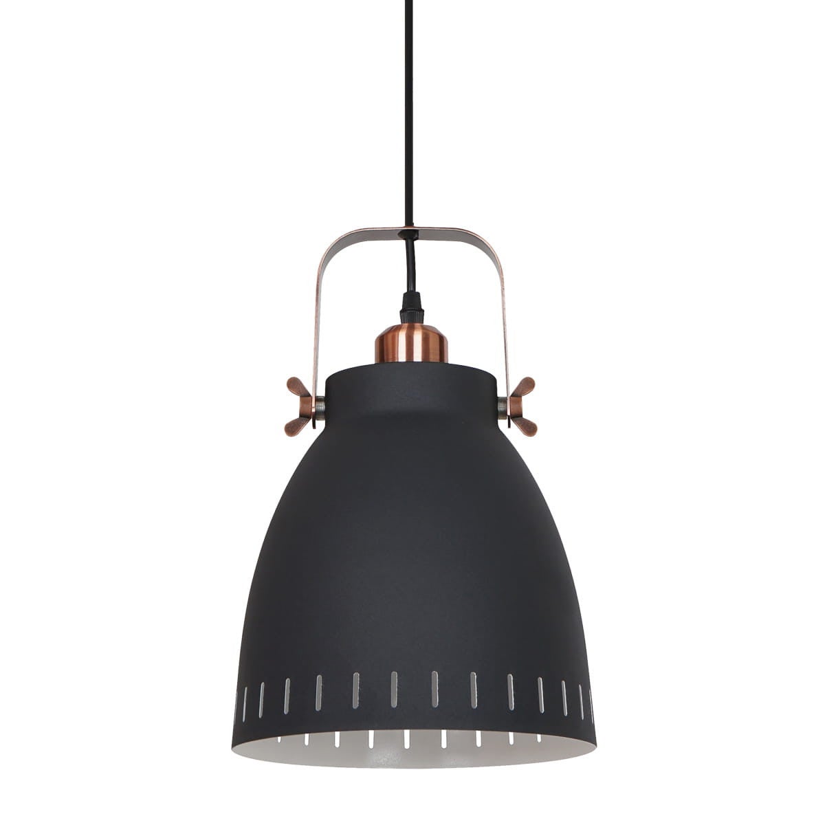 Suspension industrielle et rétro Franklin Graphite sablé, cuivre rouge - 2