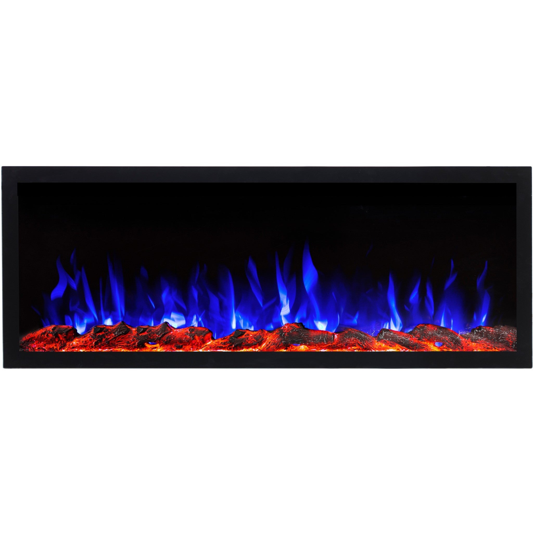 Cheminée électrique AFLAMO Pride S92 - feu premium - murale ou encastrable - 92x42x13 cm - cheminée LED décorative sans chauffage - 9