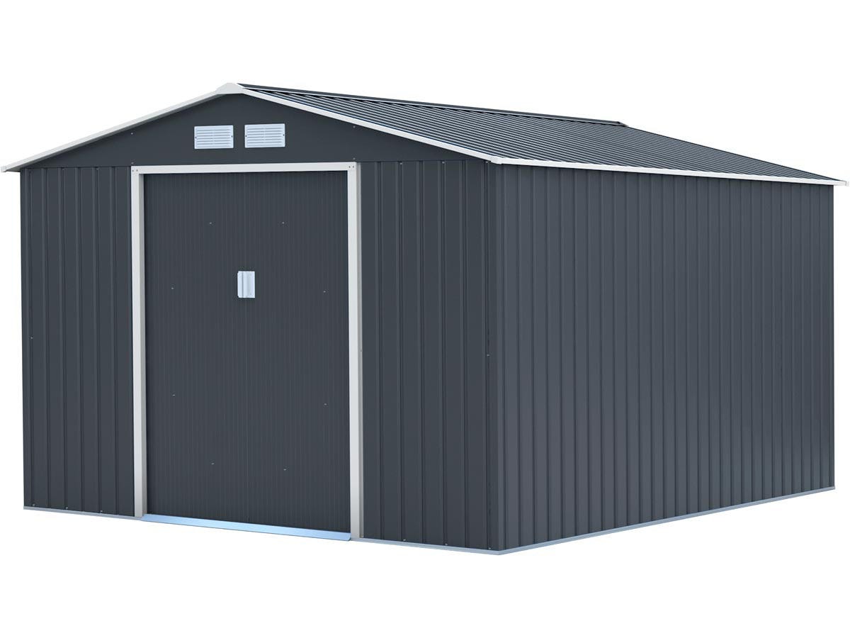 Abri de jardin métal "Vegas" - 8,83 m² - Gris | Leroy Merlin