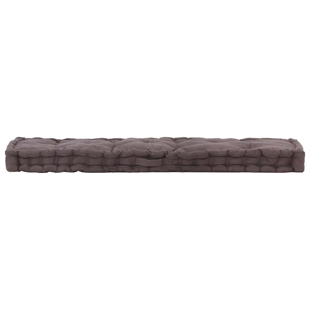 Coussin de plancher de palette Coton 120x40x7 cm Anthracite vidaXL - 6