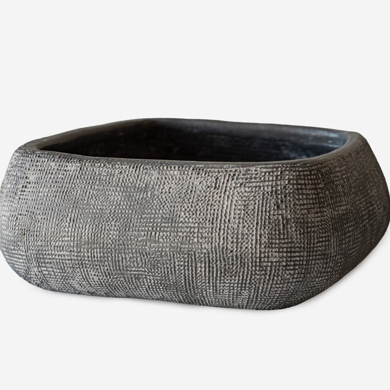 Doniczka ceramiczna kamienna kwadratowa 20x20x9 cm