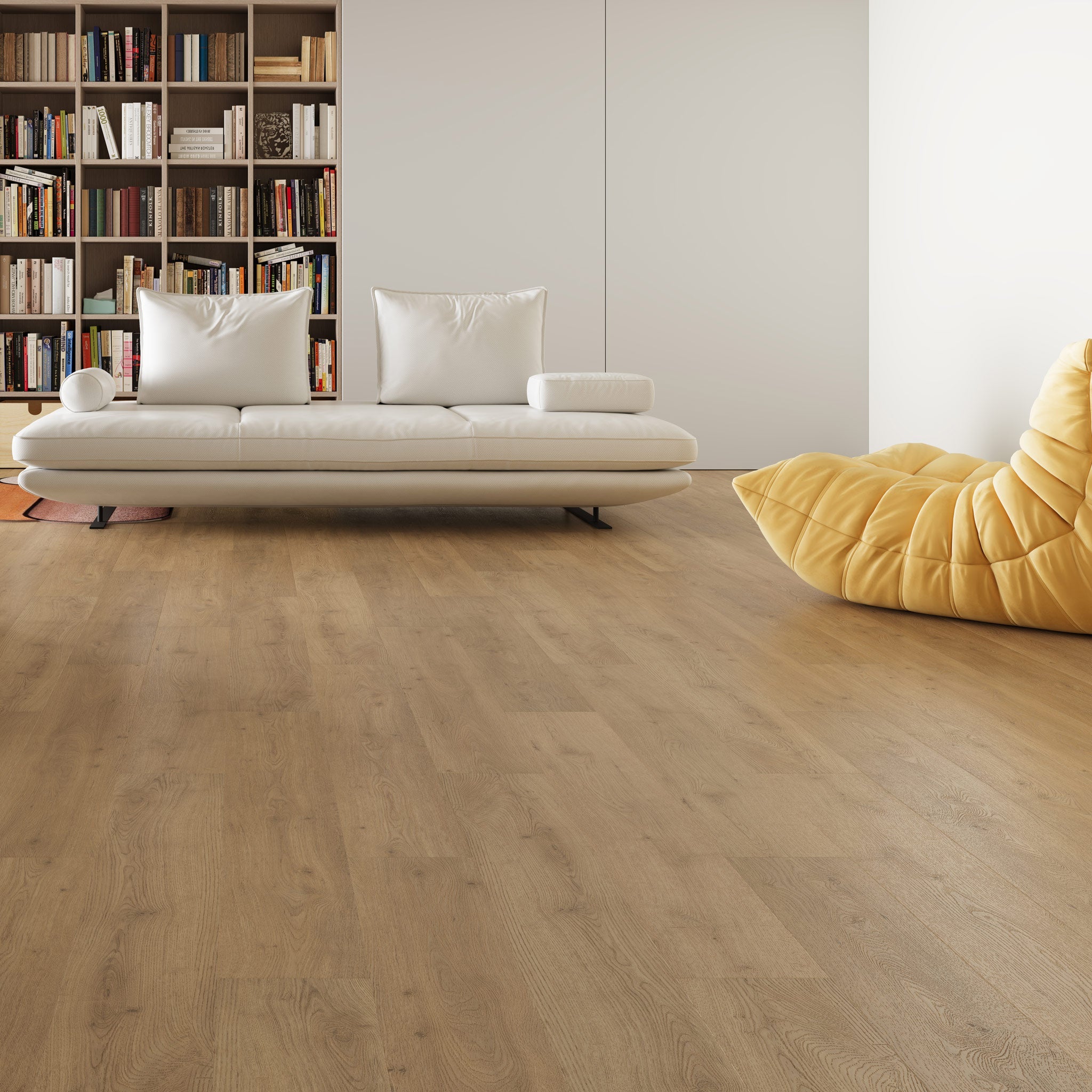 FLOOREVER - Lame PVC clipsable forte - Sous-couche intégrée - 30 Clic Rigid - Épaisseur 5 mm - Chêne miel - 4