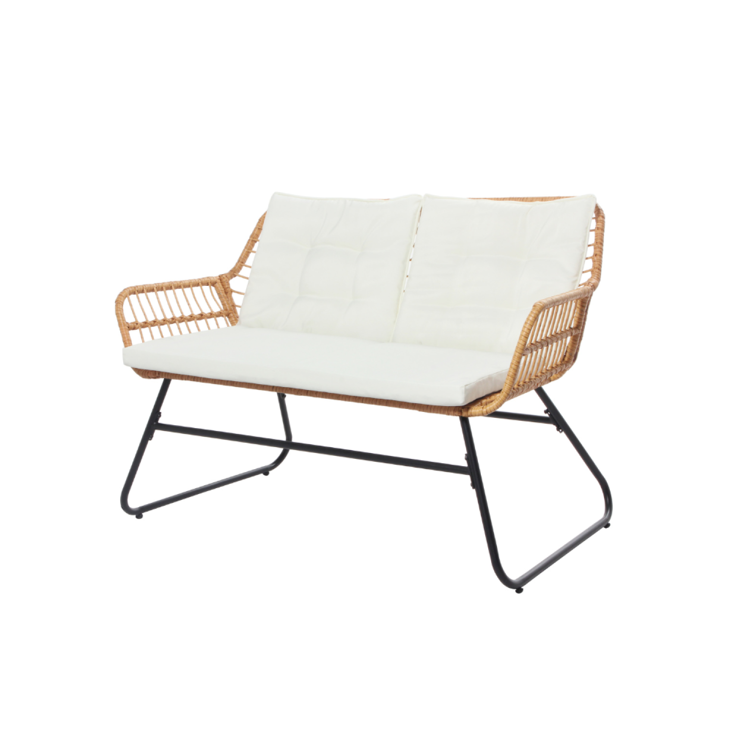 Salon bas de jardin en Acier Marron 4 personnes - 4