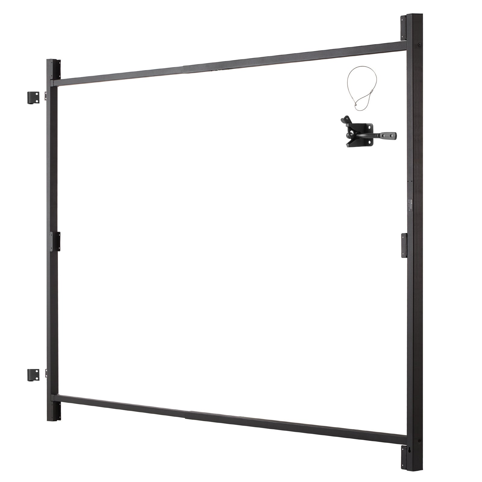 Kit construction portail 60-96 po,VEVOR ajustable,cadre anti-affaissement,verrou loquet,vis,pour clôture bois,fer,noir - 9