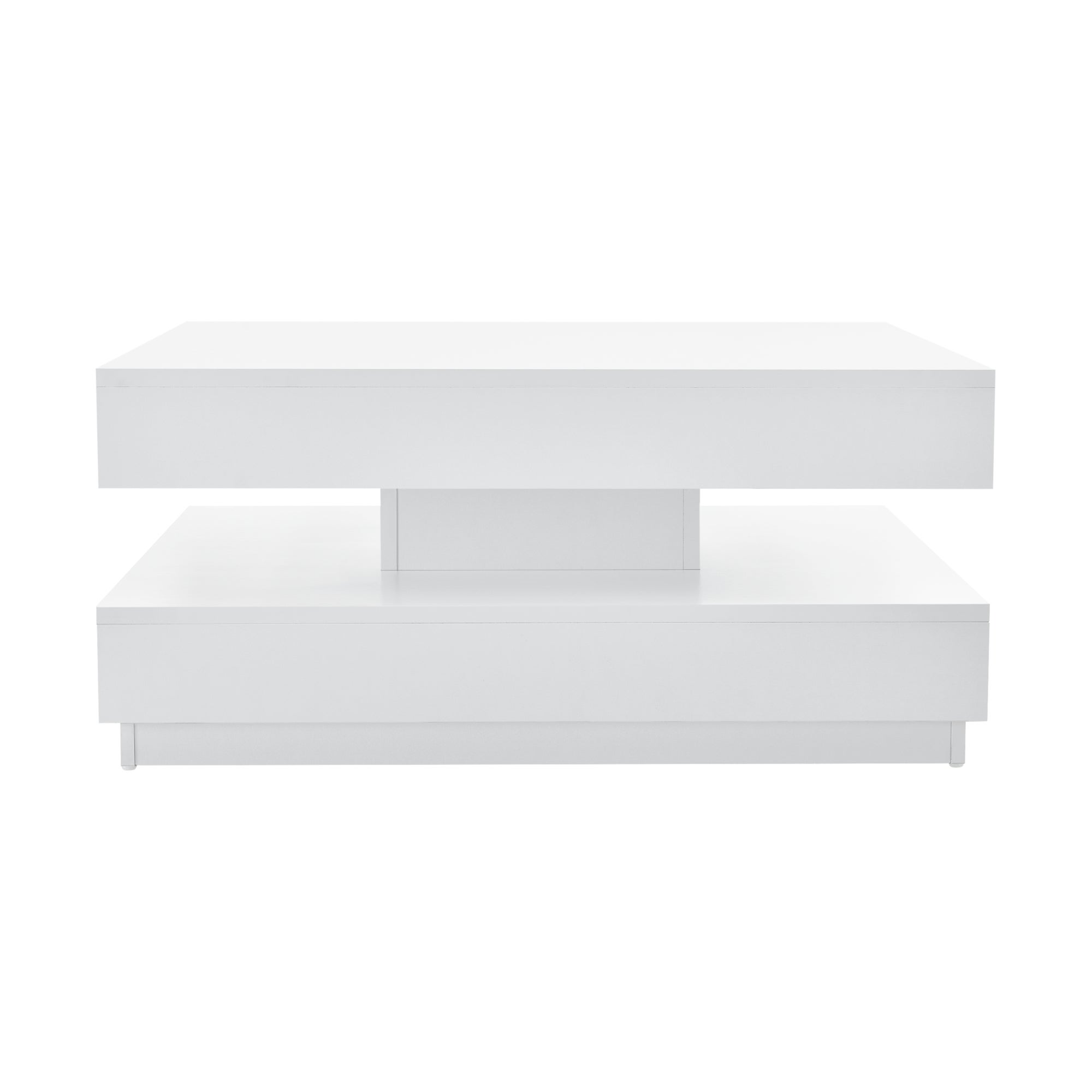 Table Basse avec Plateau Tournant Florenz Blanc [en.casa] - 4