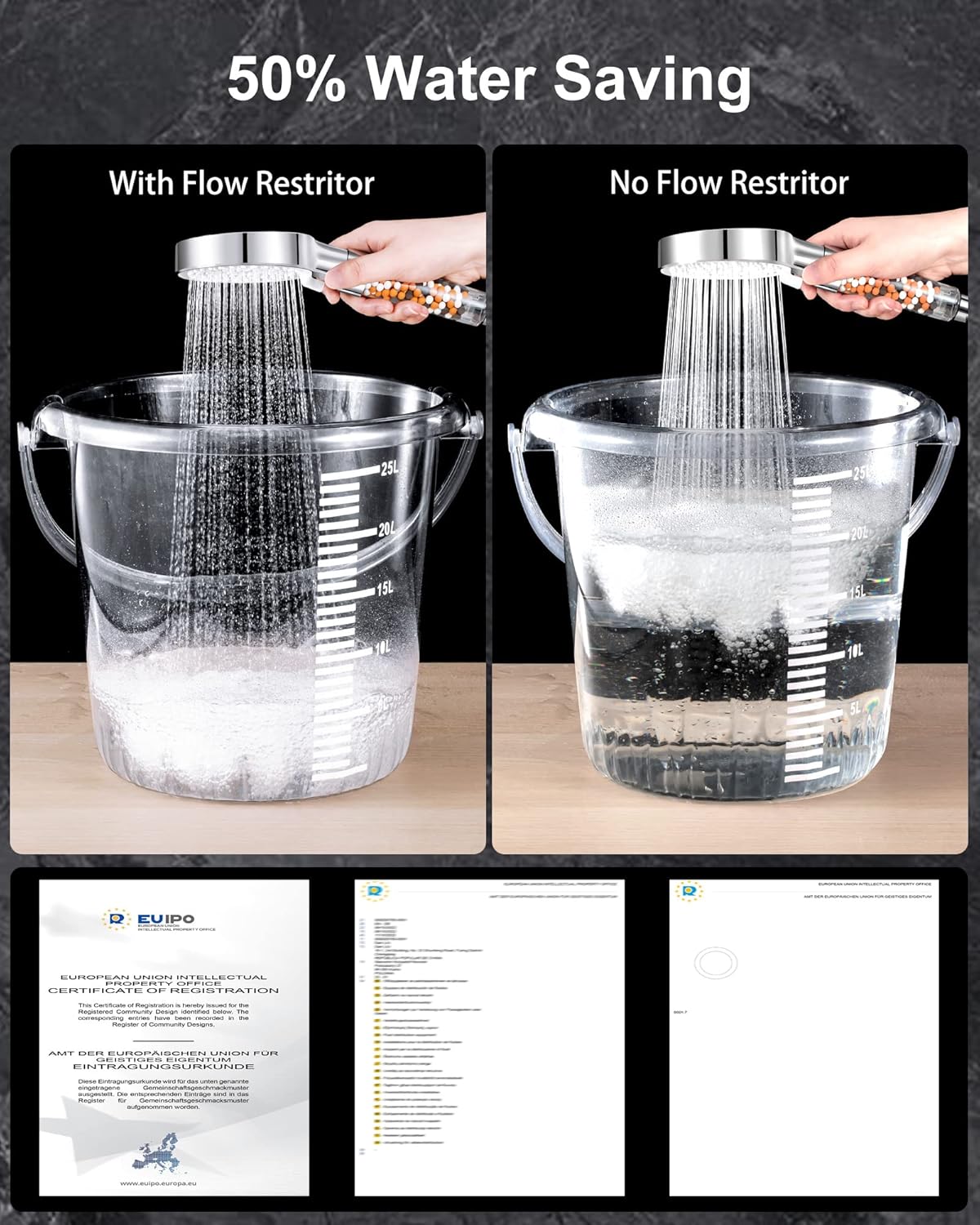 Soffione Doccia Con Filtro - Doccetta Alta Pressione 3+1 Getto Con Tubo | Rimozione Cloro E Acqua Dura - Foto 4