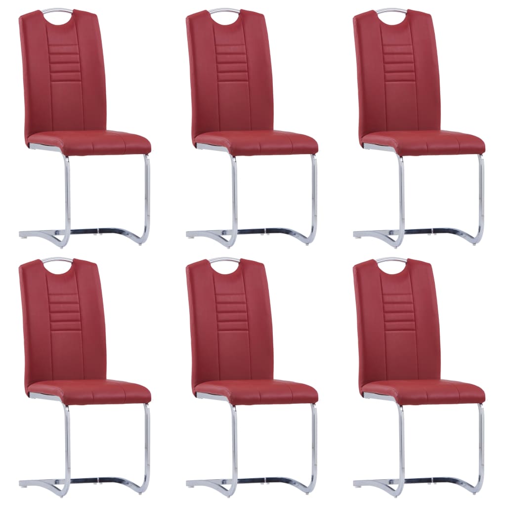 Maison Exclusive Chaises Manger Cantilever Lot De Rouge