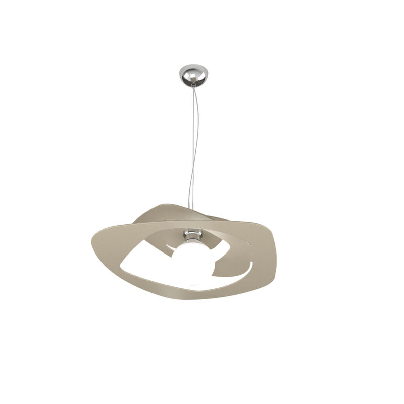 Nowoczesna lampa wisząca Warped Sand, 1 żarówka, średnica 50 cm, gniazdo E27, geometryczny wzór