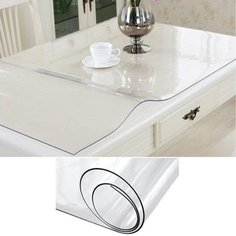 Mantel Mesa Transparente| Grosor 60 Micrones| Medida 100X140CM| Composición 100% PVC| Hule| Paño De Mesa| Protector De Mueble - 2