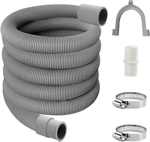 Tuyau De Vidange Machine à Laver 3m - Rallonge Universelle PP Renforcé Avec Raccords Et Colliers