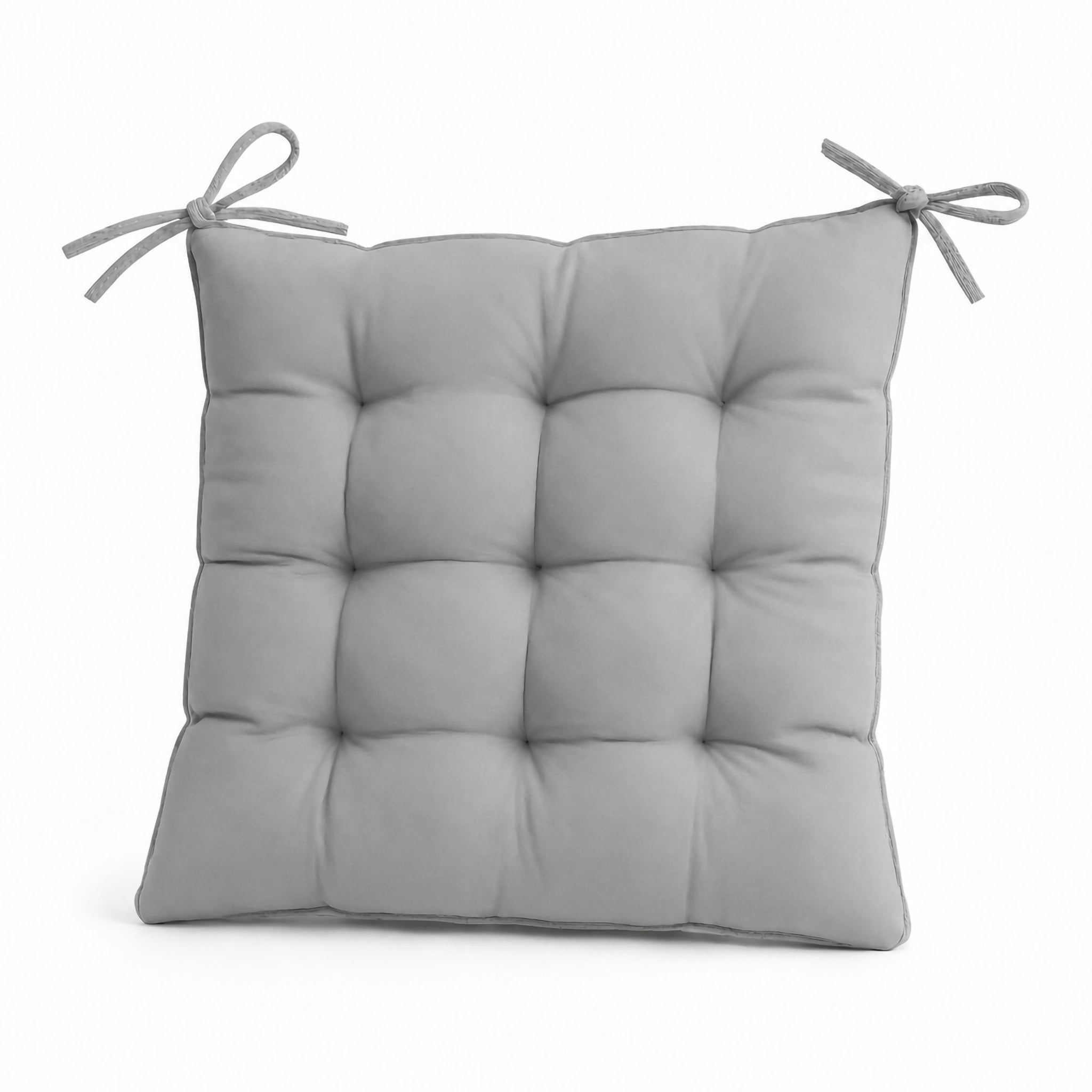 Set di 4 cuscini per sedia - 40 x 40 cm - grigio chiaro - 3