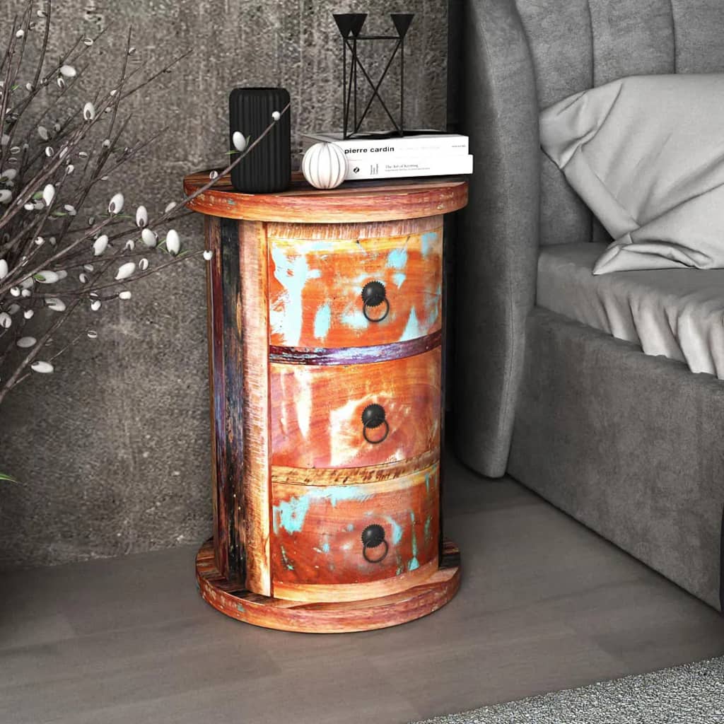 Armario - vestidor moderno con 3 cajones madera maciza reciclada