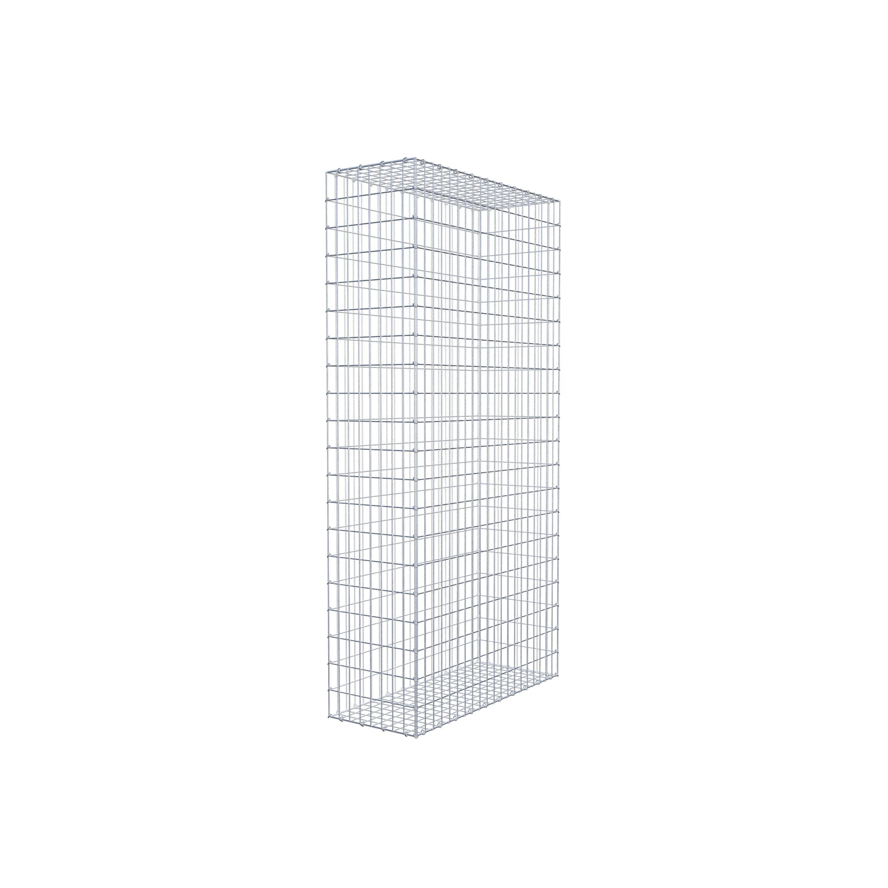 Gavión de acero galvanizado 200x100x40cm (LxAxP), malla 5 x 10cm, Anillo en C, jaula metálica para muro o jardín - 5