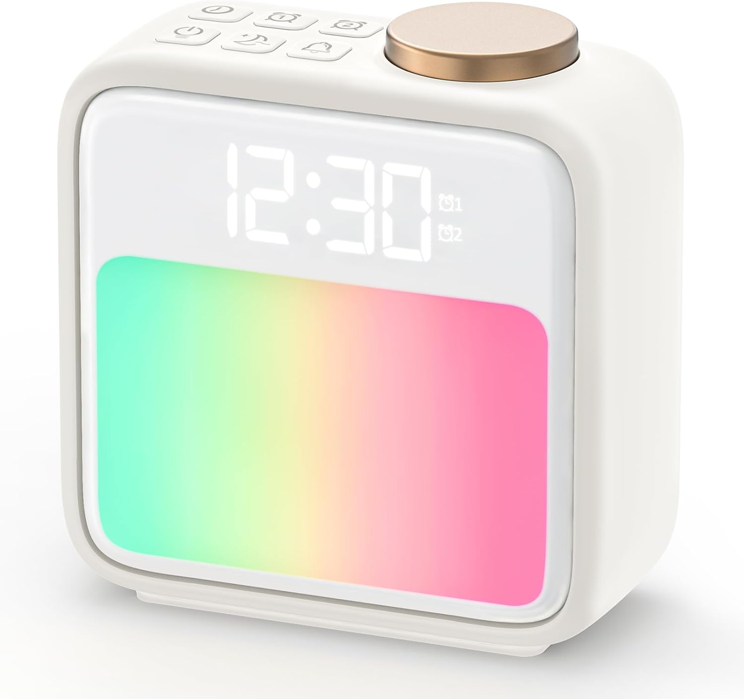 Budzik świetlny budzik imitujący światło dzienne z alarmami Wake up Light naturalnych dźwięków kolorów światła pomoc zasypianiu funkcja Snooze lampka