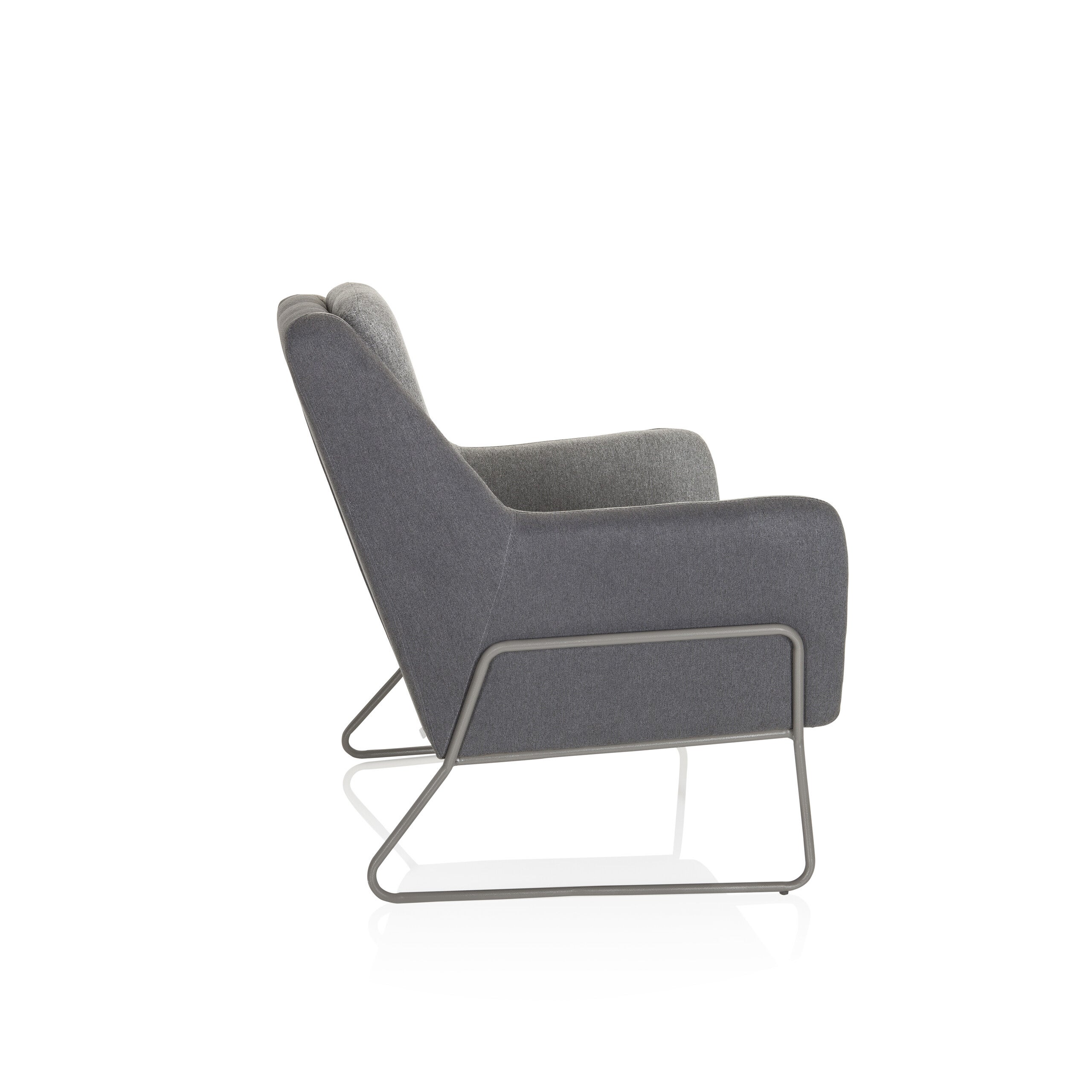 Poltrona Lounge LAGUN Struttura a slitta 1 Posto Grigio chiaro/scuro hjh OFFICE - 7